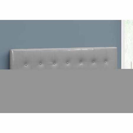 DAPHNES DINNETTE Leather-Look Bed with Headboard Only Grey & Black - Queen Size DA3071204